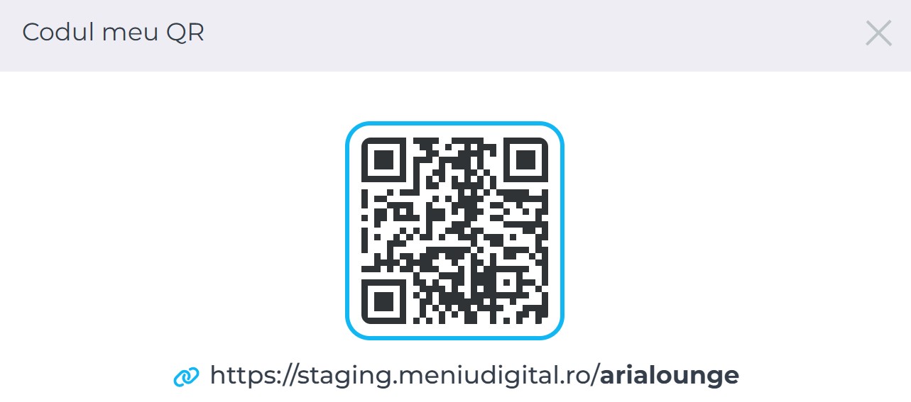 Ecranul Codul meu QR